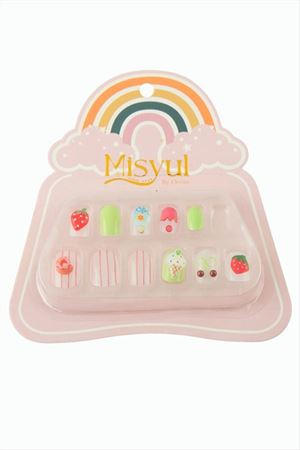 Gökkuşağı Çocuk Takma Tırnak - Açık Pembe