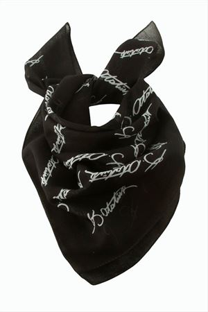 Atatürk İmzalı Desenli Bandana 50*50 - Siyah
