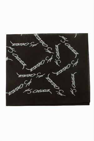Atatürk İmzalı Desenli Bandana 50*50 - Siyah