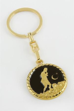 Atatürk Metal Anahtarlık - Sarı