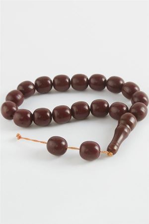 17'li Oval Şakşak Tesbih - Bordo