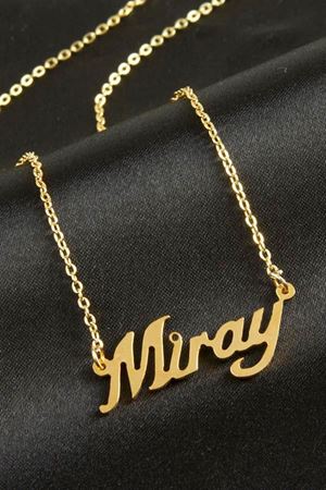 Miray isimli kolye (Kişiye Özel) - Sarı