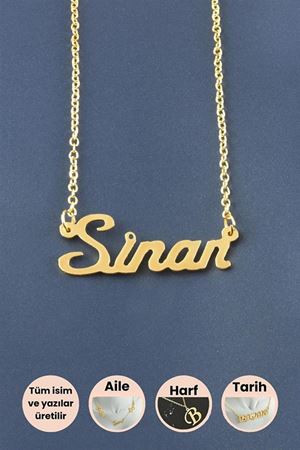 Sinan İsimli Kolye - Sarı