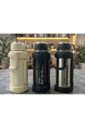 1600 ml Bardaklı Çift Katmanlı Vakumlu Paslanmaz Çelik Termos