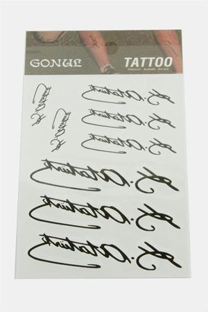 Atatürk Tattoo Dövme Sticker - Beyaz