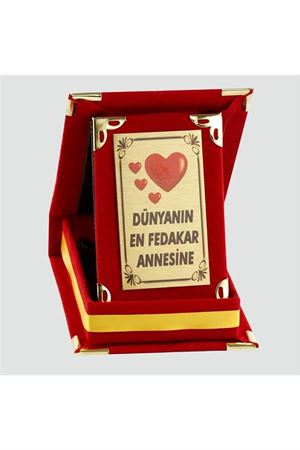 Dünyanın En Fedakar Annesine Plaketi - Kırmızı