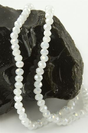Renkli Kristal Dizi Taş 4 mm - Beyaz