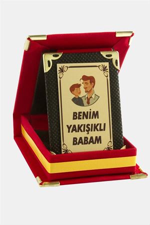 Benim Yakışıklı Babam Plaketi - Kırmızı