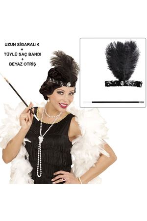 Retro Charliston Aksesuar Seti – Gatsby Kostüm Seti