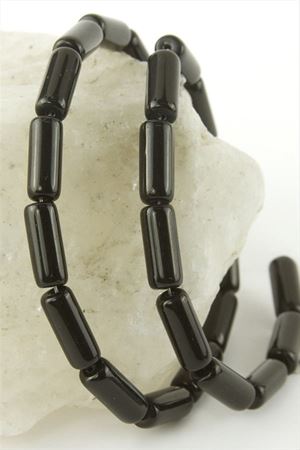 1,4 mm Boru Onix Taşı - Siyah