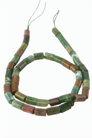 6*8 mm Boru Hint Akik Taşı - Yeşil