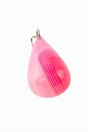 Pembe Kuvars Damla Doğaltaş Kolye Ucu 1 Adet - Açık Pembe