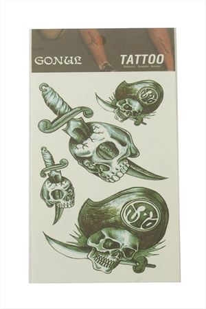 Kuru Kafa Tattoo Dövme Sticker - Beyaz