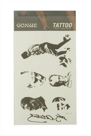 Atatürk Temalı Tattoo Dövme Sticker - Beyaz