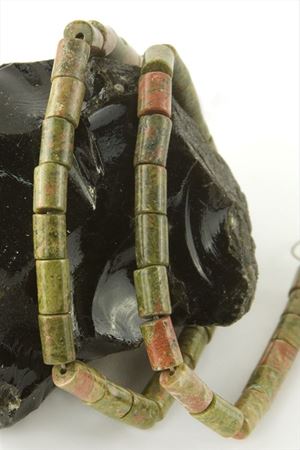6*8 mm Boru Unakit Taşı - Yeşil