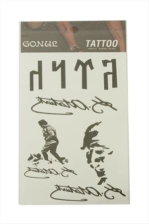 Atatürk Temalı Tattoo Dövme Sticker - Beyaz