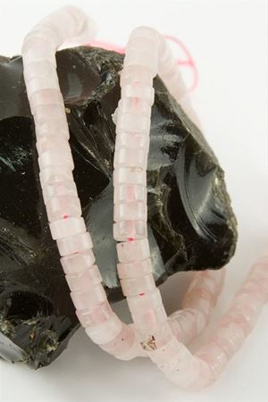 6 mm Disk Pembe Kuvars Taşı - Açık Pembe