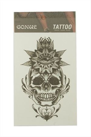 Kuru Kafa Tattoo Dövme Sticker - Beyaz