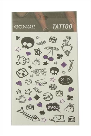 Karışık Tattoo Dövme Sticker - Beyaz
