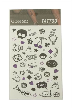 Karışık Tattoo Dövme Sticker - Beyaz