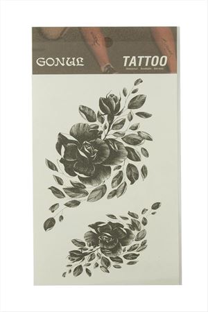 Gül Tattoo Dövme Sticker - Beyaz