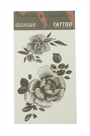 Gül Tattoo Dövme Sticker - Beyaz