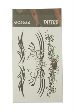 Kanat Tattoo Dövme Sticker - Siyah