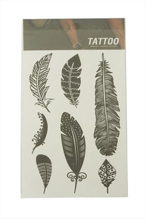 Yaprak Tattoo Dövme Sticker - Siyah