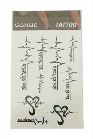 İmzalı Tattoo Dövme Sticker - Siyah