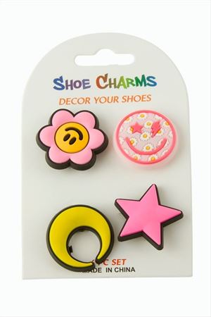 Ayakkabı Terlik Süsü 4 Adet - Pembe
