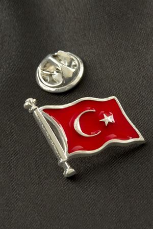 Ay Yıldız Yaka Rozet - Gümüş Rengi