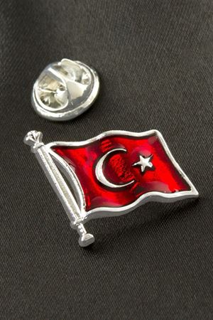 Ay Yıldız Yaka Rozet - Gümüş Rengi