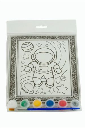 Astronot Boyama Tuval Seti - Beyaz