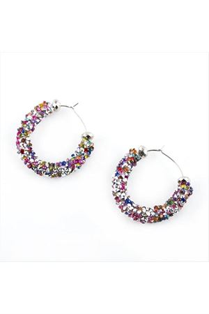 Swarovski Fitil Küpe - Karışık Renk 1