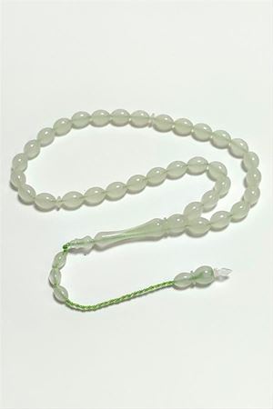 Fosfor Plastik Tesbih 8*11 mm - Fosfor Yeşil