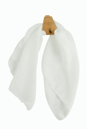 Beyaz Şifon Fular 50 cm - Beyaz