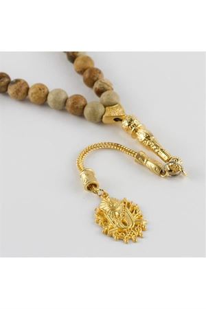 Jasper Doğaltaş Tesbih 8 mm - Kahverengi