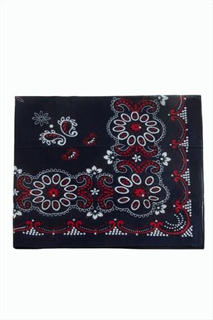 Çiçek Desenli Bandana 50*50 - Lacivert