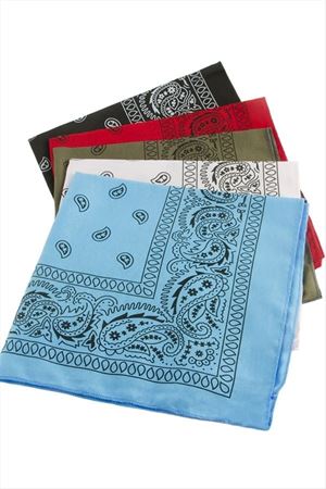 Oval Desenli Keten Bandana 50*50 - Ebruli