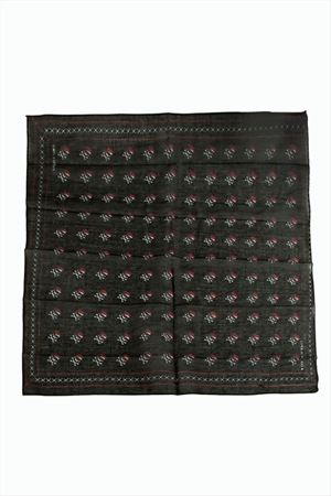 Kuru Kafa Desenli Bandana 50*50 - Siyah