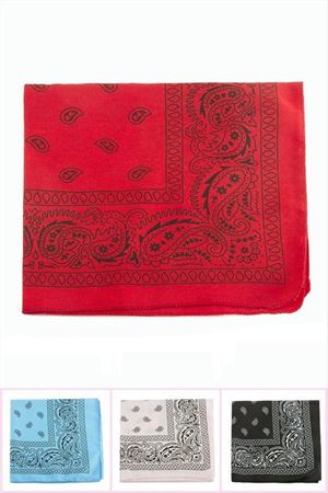 Oval Desenli Keten Bandana 50*50 - Ebruli