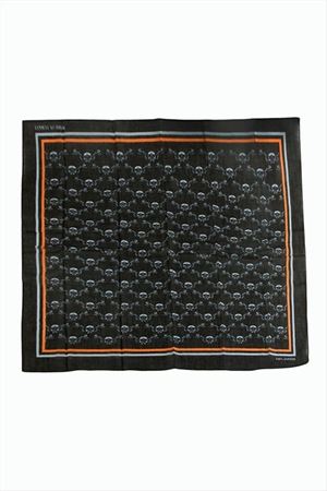 Kuru Kafa Desenli Bandana 50*50 - Siyah