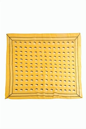 Kuru Kafa Desenli Bandana 50*50 - Sarı