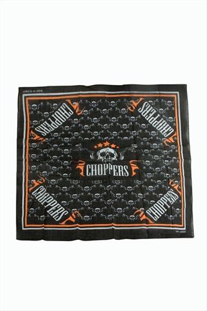 Kuru Kafa Desenli Bandana 50*50 - Siyah