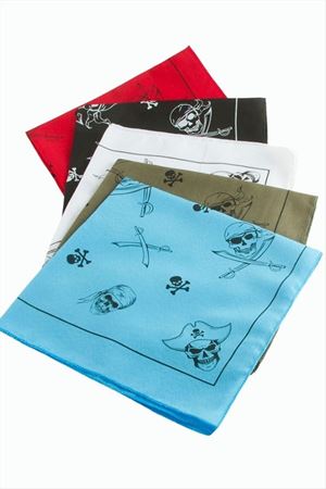 Kuru Kafa Desenli Keten Bandana 50*50 - Ebruli