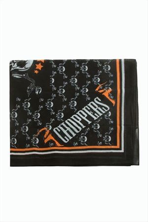 Kuru Kafa Desenli Bandana 50*50 - Siyah