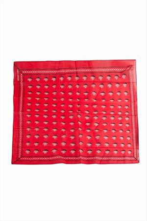 Kuru Kafa Desenli Bandana 50*50 - Kırmızı