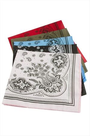 Çiçek Desenli Keten Bandana 50*50 - Ebruli