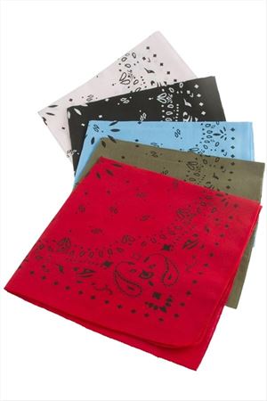 Çini Desenli Keten Bandana 50*50 - Ebruli