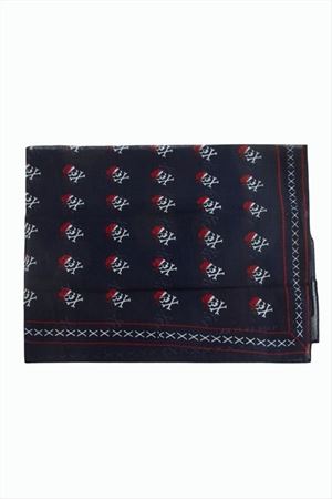 Kuru Kafa Desenli Bandana 50*50 - Lacivert